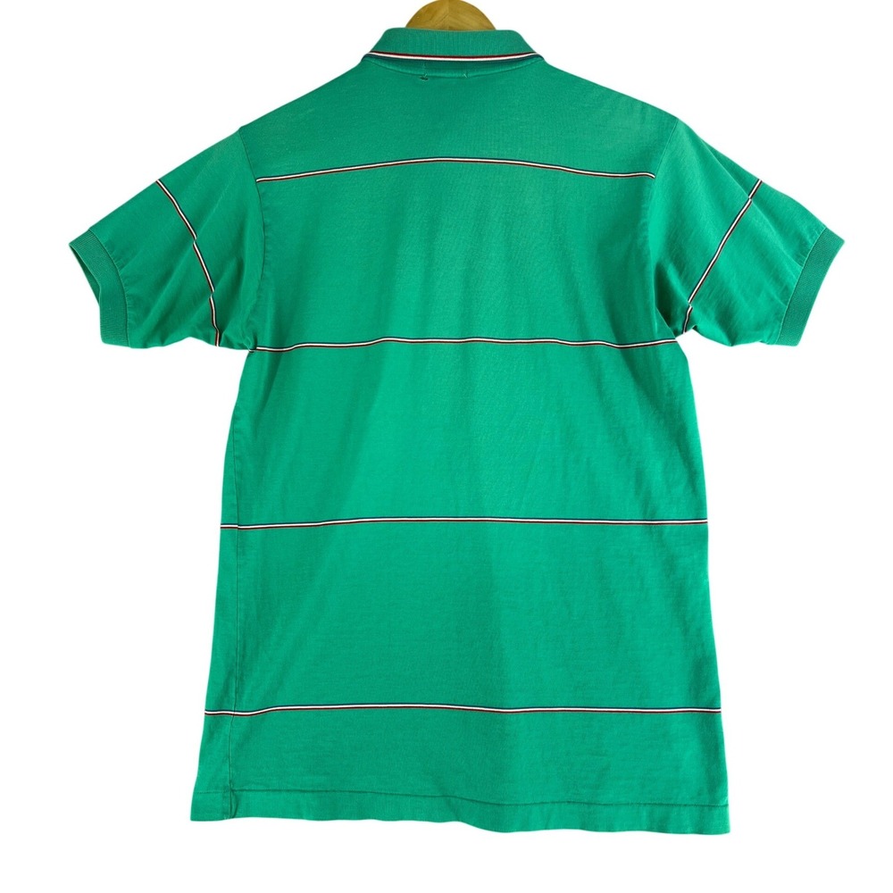 Vintage 80s IZOD Lacoste Polo Shirt Made in Japan Green Cotton Preppy Golf Shirt - Picture 11 of 12